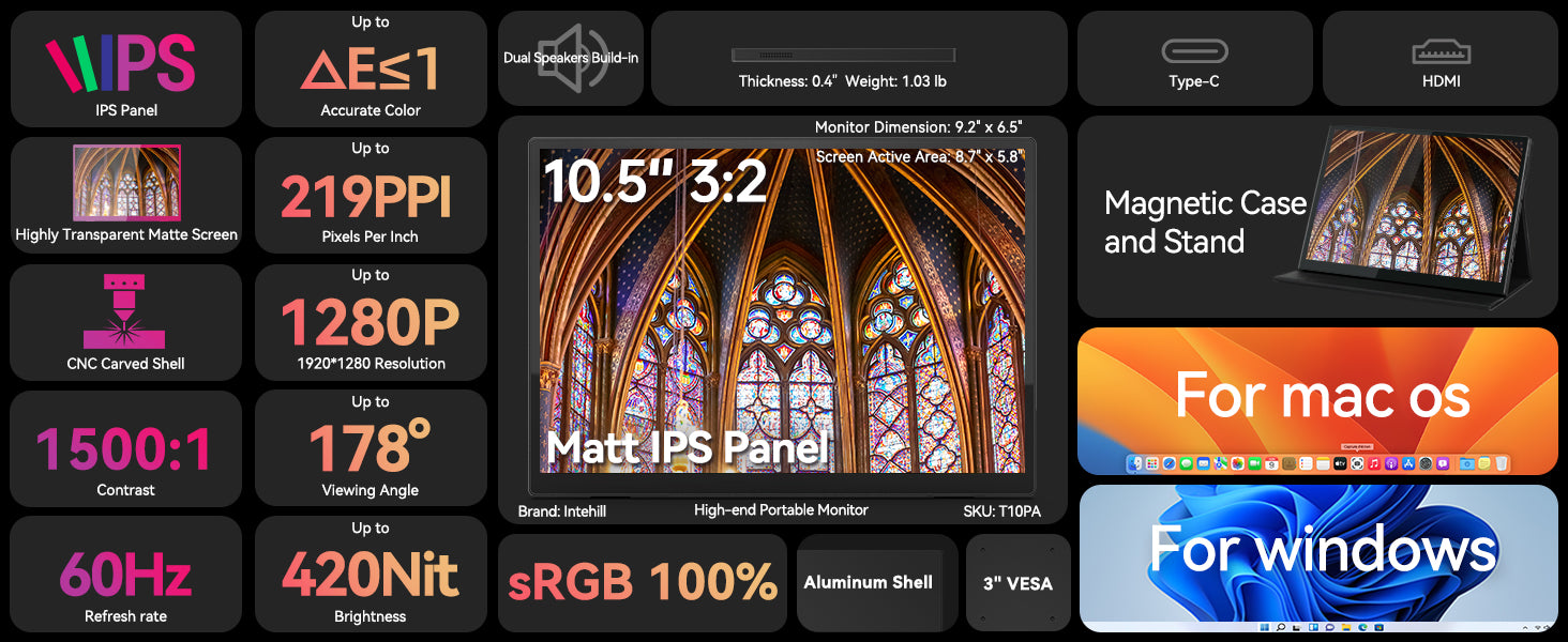 touchscreen portable monitor