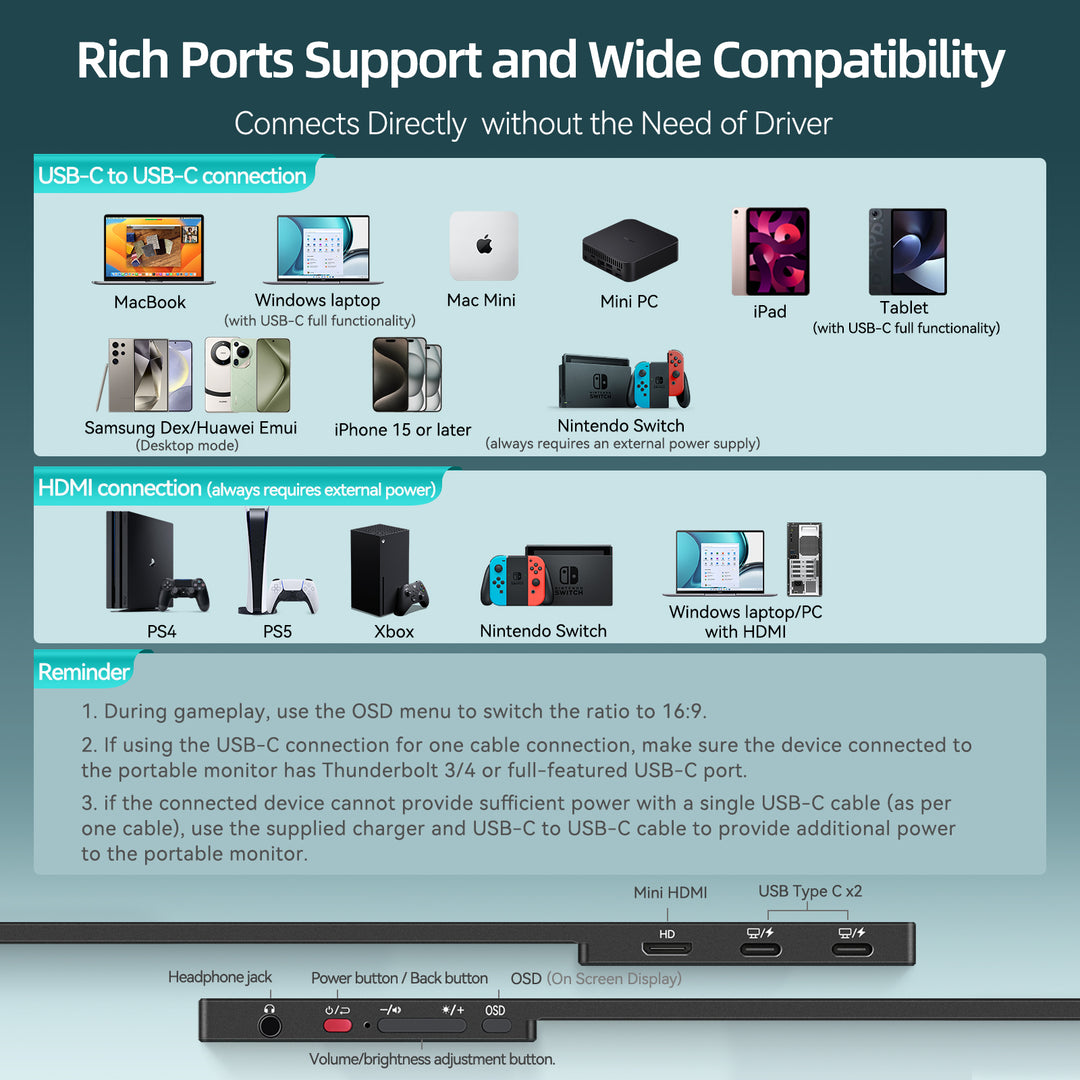 15.6" 1080P 240HZ Monitor