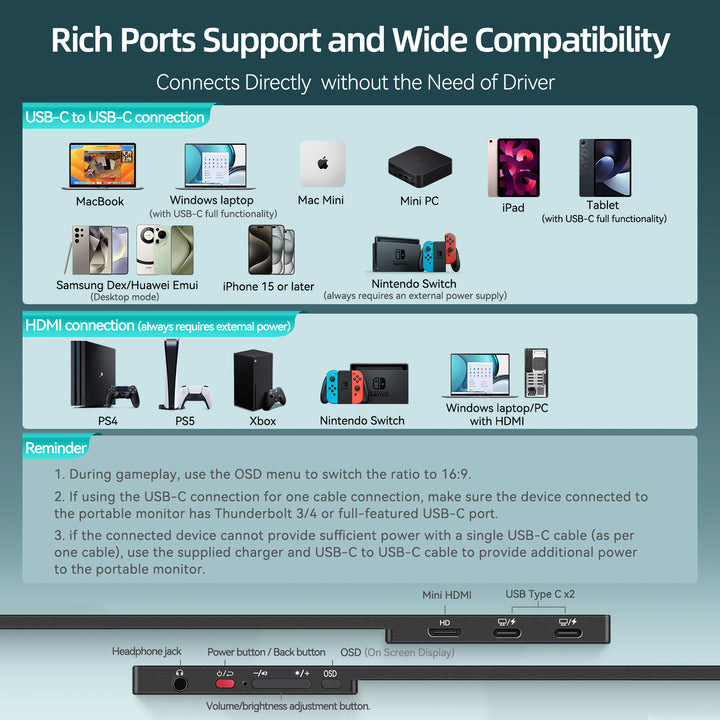 15.6" 1080P 240HZ Monitor