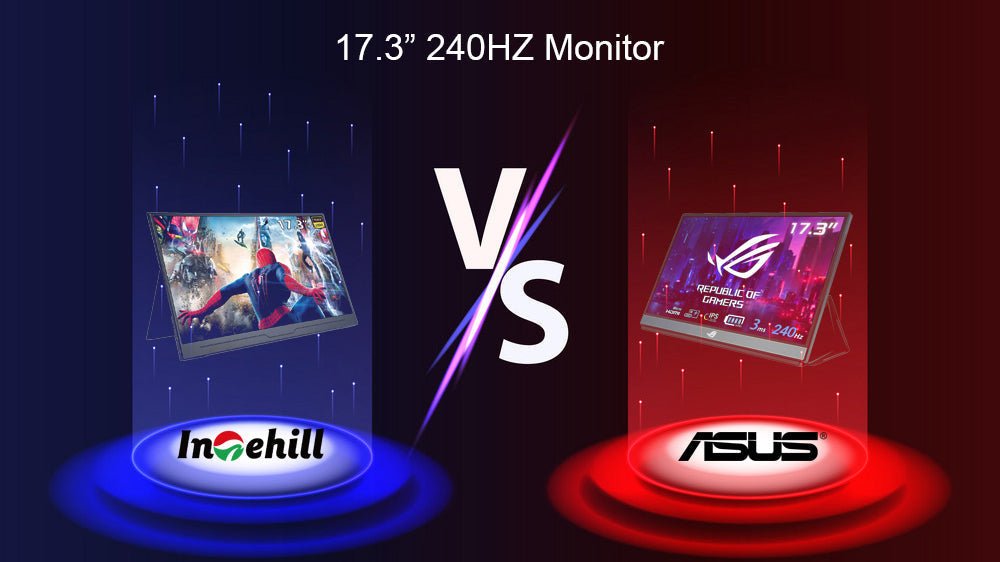 240HZ Monitor Comparison- Asus Portable Monitor VS Intehill