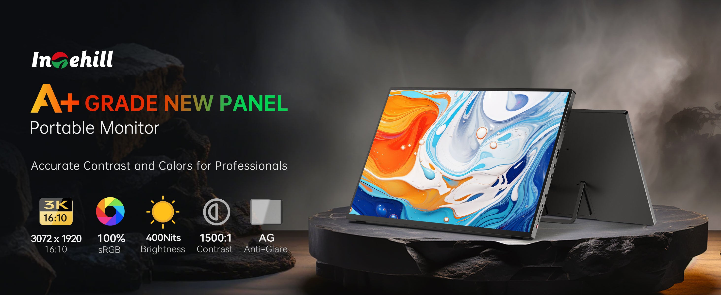 INTEHILL U16ZA 3K 可攜式顯示器(16吋/ 3K [3072 x 1920] / 60Hz / IPS