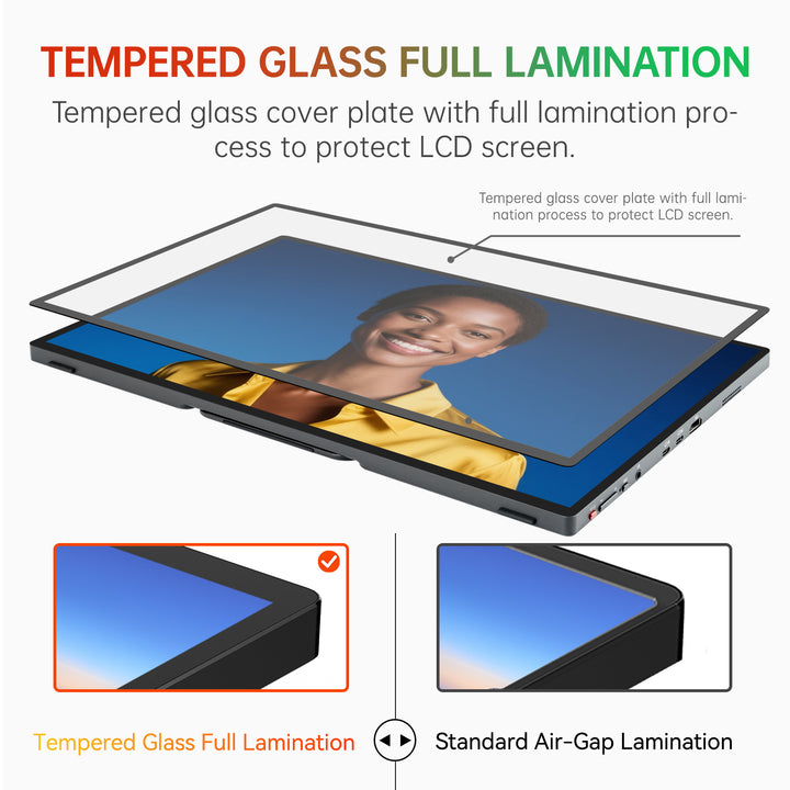 14" Portable Monitor 2.5K, 2560x1600 Portable Screen for Laptop, 16:10 Travel Monitor with Tempered Glass, 100% sRGB HDMI Portable Display, Mobile External Display with Stand & Speaker, Q14ZA