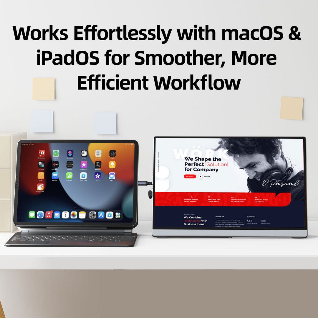 13.4" 4K Portable Monitor, IGZO 3840x2400, 16:10, Built-in Kickstand – U13ZC