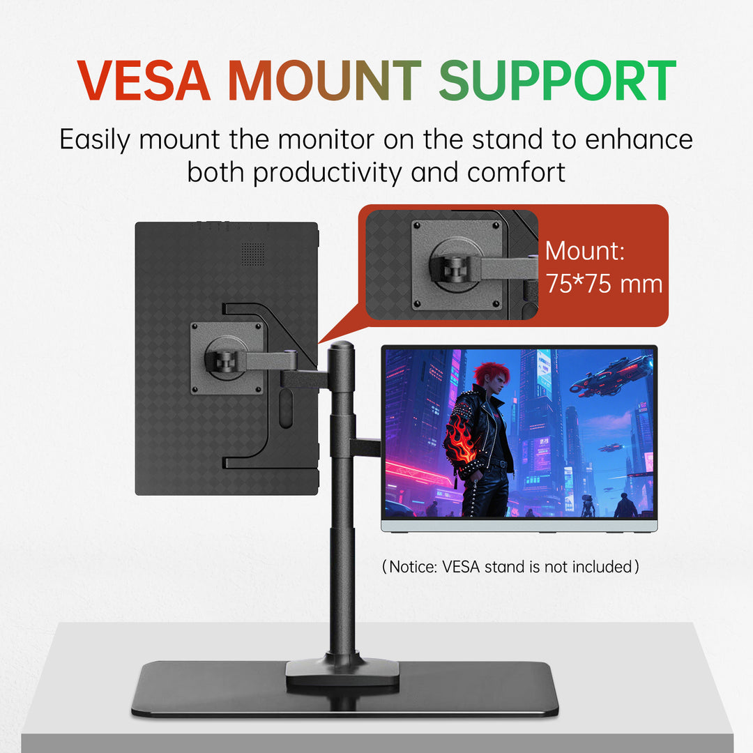 14" Portable Monitor 2.5K, 2560x1600 Portable Screen for Laptop, 16:10 Travel Monitor with Tempered Glass, 100% sRGB HDMI Portable Display, Mobile External Display with Stand & Speaker, Q14ZA