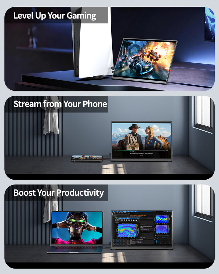 Q14ZB portable monitor for gaming phone streaming and productivity
