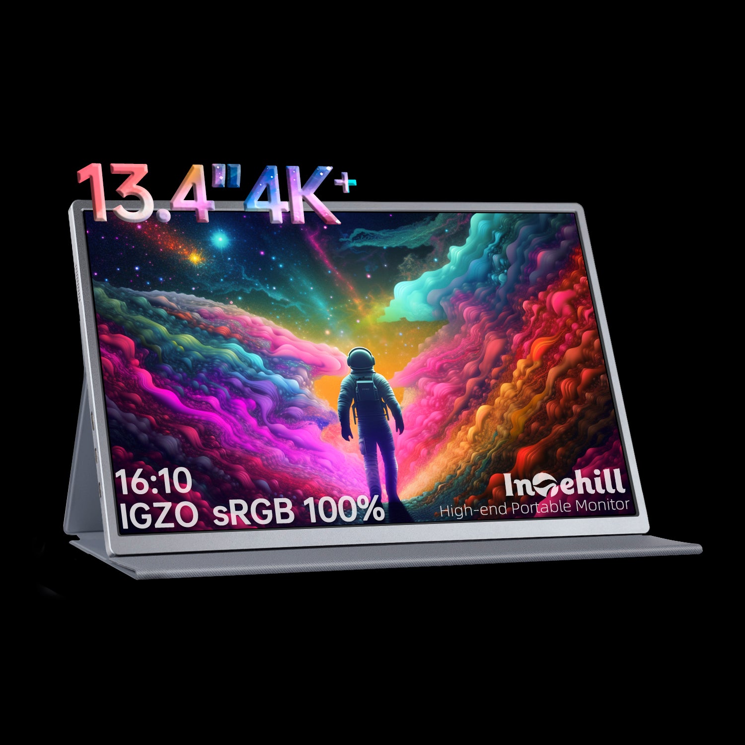 Intehill 4K Portable Monitor for Laptop and mini PC, 13.4 inch U13NA