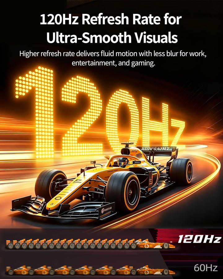K16ZB 120Hz portable gaming monitor refresh rate comparison