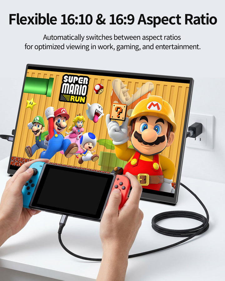 K16ZB portable monitor with flexible 16:10 and 16:9 aspect ratios
