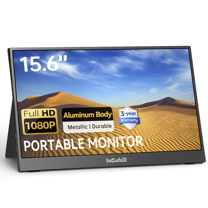Intehill 15.6" FHD 1080P Portable Monitor Ultra-Slim Aluminum Alloy - F15ZA