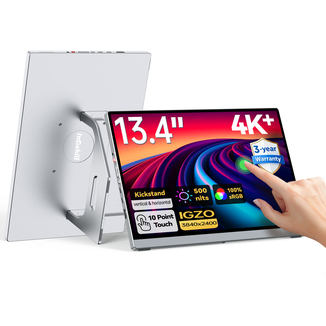 13.4" 4K Portable Monitor, IGZO 3840x2400, 16:10, Built-in Kickstand – U13ZC