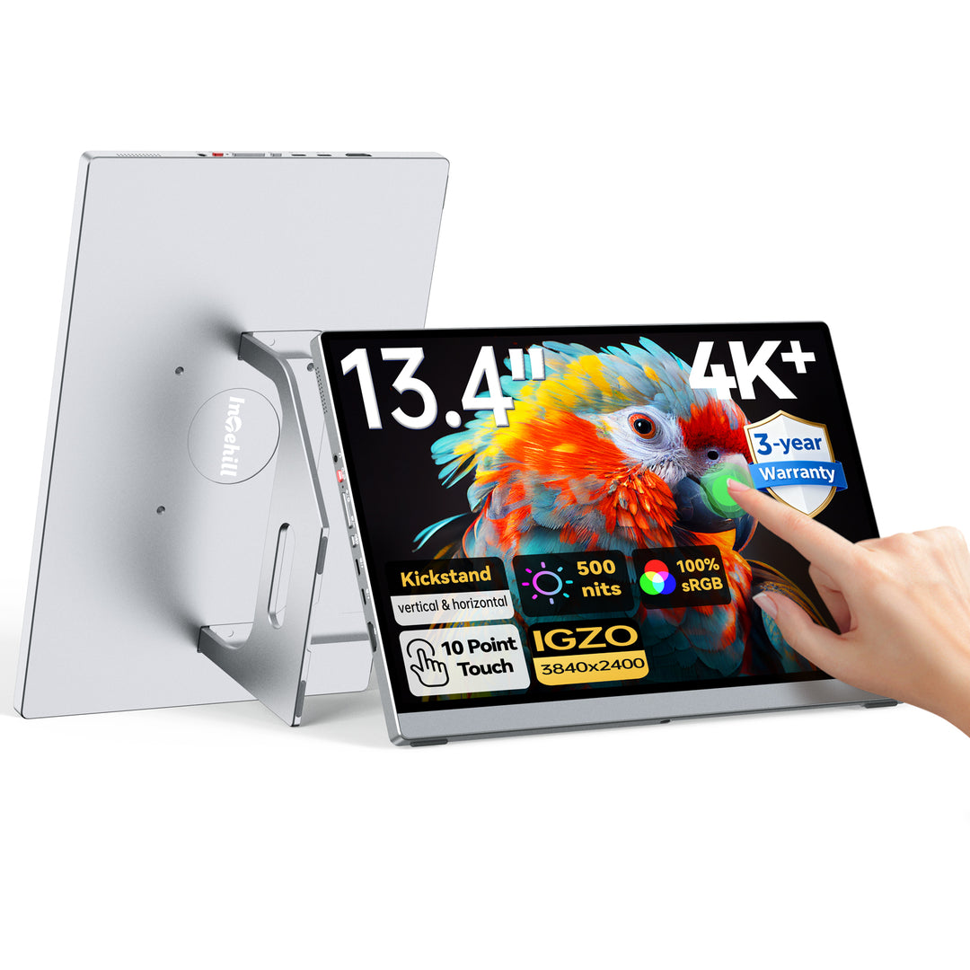 13.4" 4K Portable Monitor, IGZO 3840x2400, 16:10, Built-in Kickstand – U13ZC