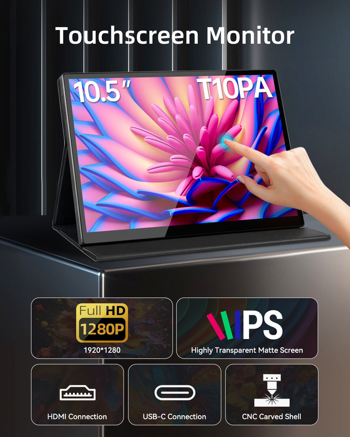 Tragbarer 10,5-Zoll-1080P-Touchscreen-Monitor [T10PA]