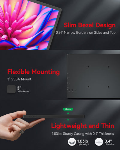 10.5" 1080P Touchscreen Portable Monitor [T10PA]