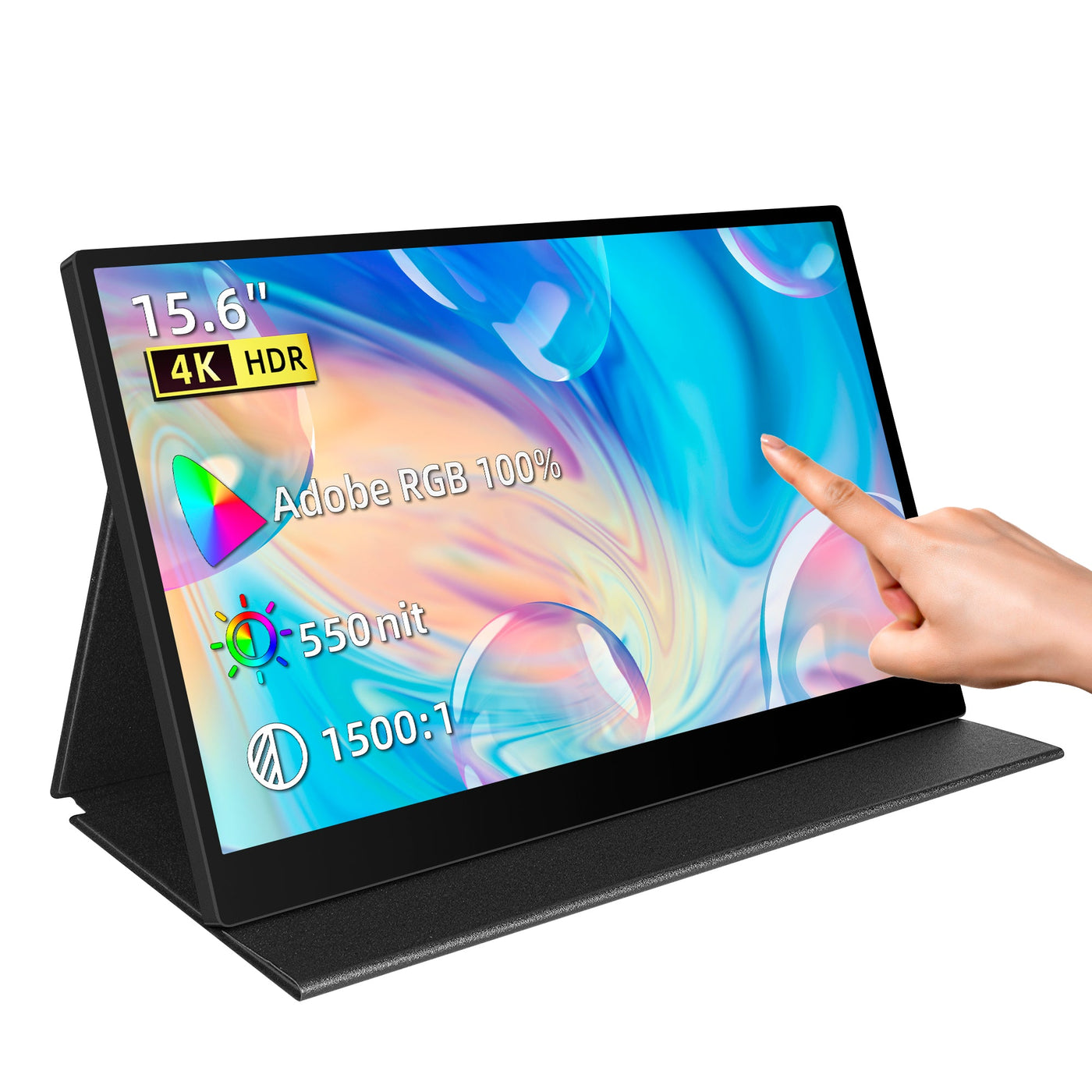 Portable Monitor 4K Touchscreen 15.6 Inch Auto-Rotating Touch