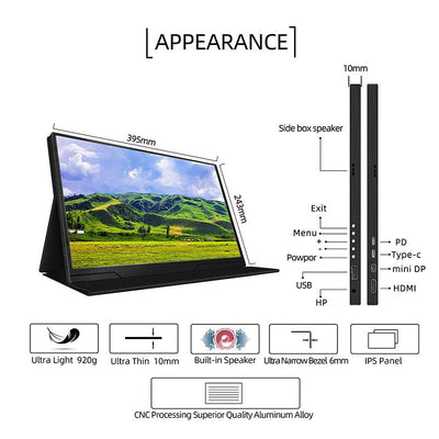 1080P 16" Portable Monitor